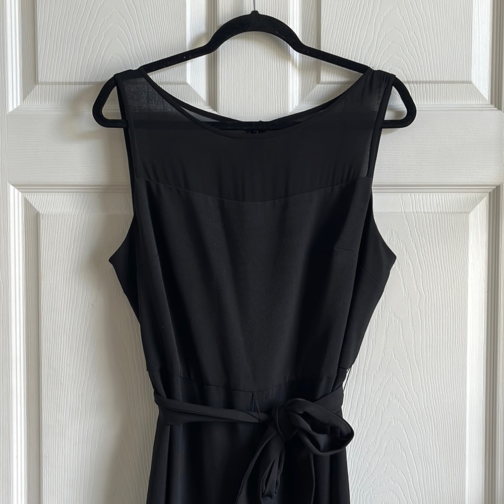 Karl Lagerfeld Black Wide Leg Belted Jumpsuit / SZ 14‎